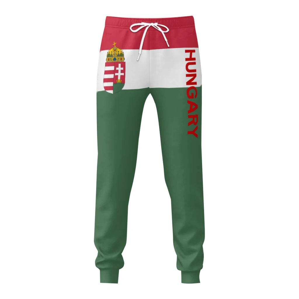 

Mens Sweatpants Emblem Hungary Flag Pants with Pockets Joggers Soccer Football Multifunction Sports Sweat With Drawstring