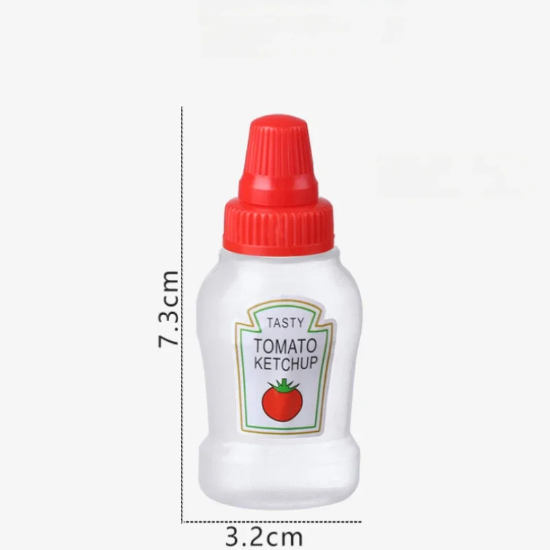 4/8pcs Mini Condiment Squeeze Bottles 25ml Honey/Ketchup/Soy Sauce/Salad Dressing Dispensers Lunchbox Squeezable Containers Jars