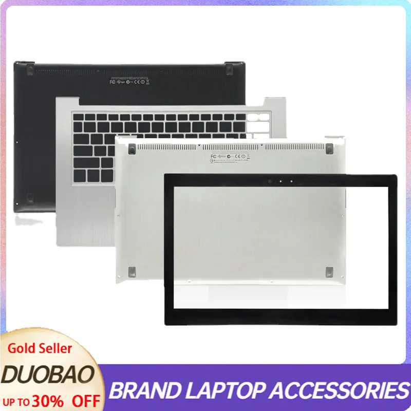 

NEW Laptop Case For ASUS UX31 UX31E Front Bezel/Palmrest/Bottom Case Upper Top Back Cover Silver/Black Laptop Replace Cover