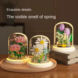 Building block flower eternal rose small particle building block assembly toy gift desktop decoration