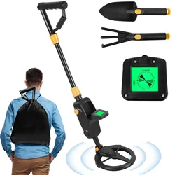 Metal Detector Adjustable Metal Detecting Tool Kit Gold Silver Finder Detector LCD Display Jewelry Coin Hunting Detector