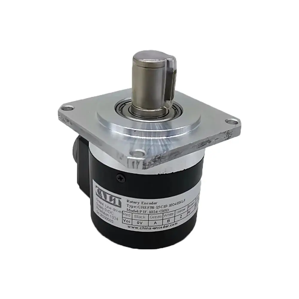 GHSF58-15C1024BML5 solid shaft square flange rotary encoder 1024ppr resolution with good price