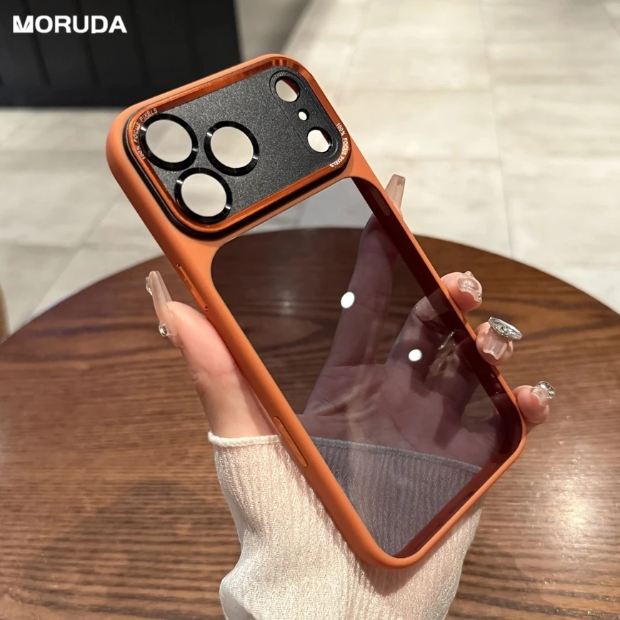 

Роскошный жесткий акриловый прозрачный чехол для iPhone 17, Air 13, 14, 15, 16, 17 Pro Max Plus 12, 11, защитная пленка для объектива, противоударный чехол
