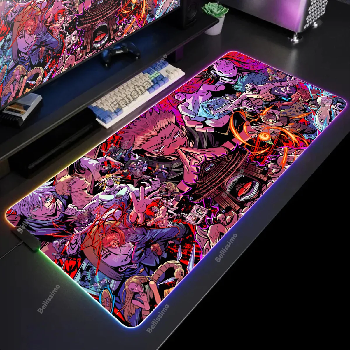 

Large Mouse Pad Jujutsu Kaisen Gaming Keyboard Computer Desktops Mat Office Pc Gamer Desk Accessories Rgb Gojo Satoru Mousepad