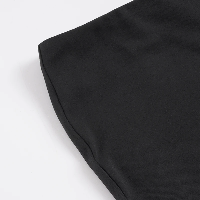 SUCHCUTE Schwarze knielange Skinny-Hose für Damen, elastische Taille, Spitzen-Strickhose, Y2k Streetwear, lässige Hose, Grunge Fairycore – Detail 8