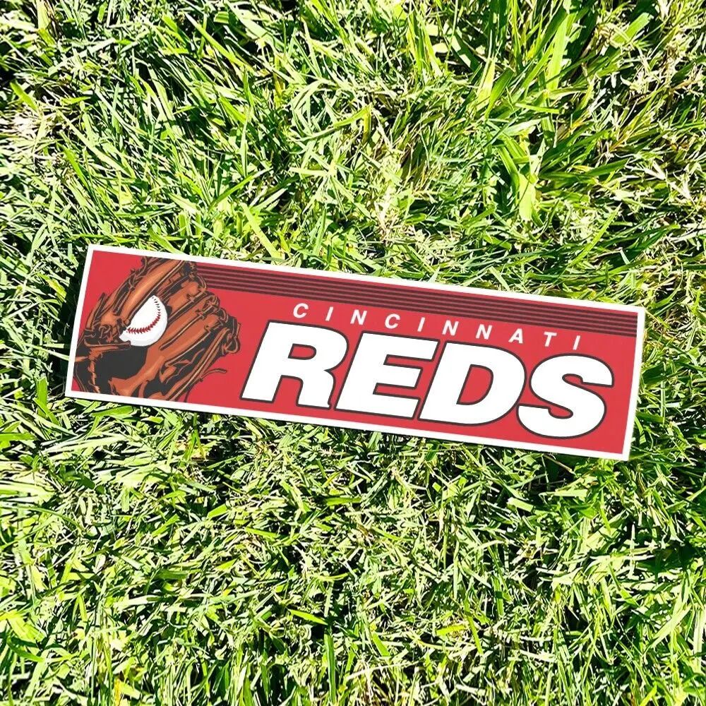 Cincinnati Reds Bumper Sticker - MLB Baseball Vintage Style Vinyl Decal 80s 90s - Bumper Stickers - Car Stickers