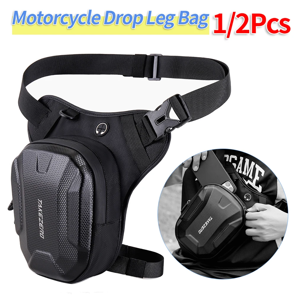 

1/2Pcs Motorcycle Drop Leg Bag Waterproof Thigh Belt Hip Hum Messenger Waist Bag Travel Tour Riding Fanny Pack for Outdoor Sport