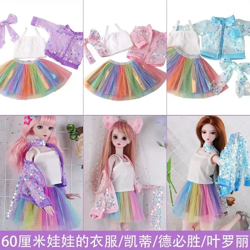 60cm bjd cloth Maid Lolita dress JK full set doll clothes 1/3 Doll fullset Suit no shoes Accessories For 60cm Bjd doll