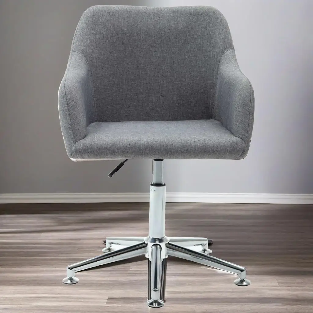 Light Gray Swivel Dining Chair - Stylish Fabric Upholstered for SEAT Modern Interiors