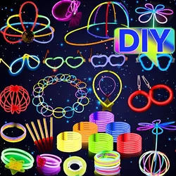 10Pcs Luminescent Stick Connectors Multi-shape Molds for Bending Bracelets Necklace DIY Colorful Glowing Stick Party Supplies