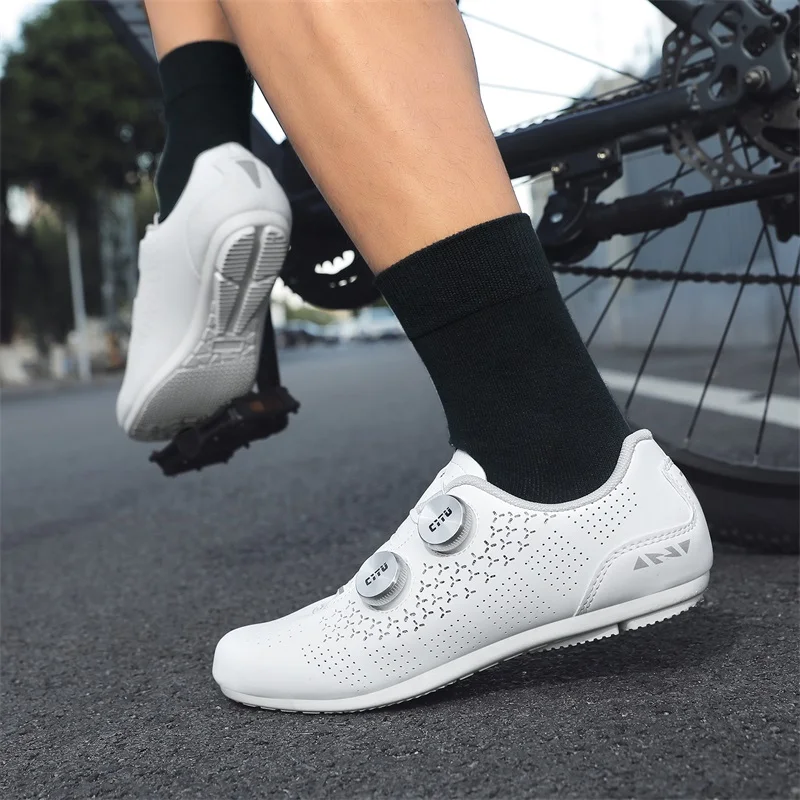 Herren Fahrradschuhe Radsport Schnellverschluss-Schuhe MTB Rennrad Unisex Profi-Rennschuhe Modische Gummi-Flachschuhe – Detail 34