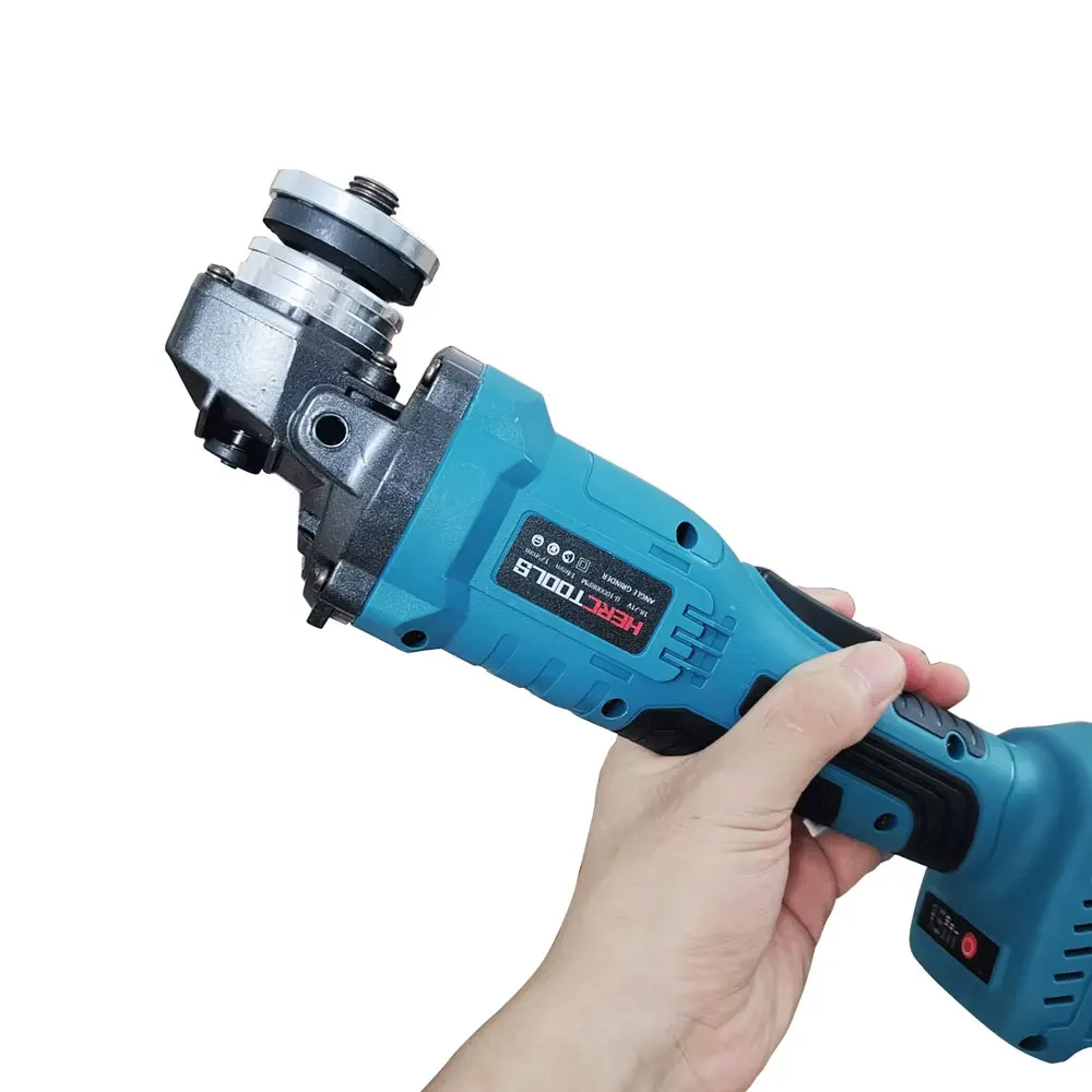 Cordless 125 Angle Grinder Tool 18V Electric Grinder Power Tools Brushless Motor for Polishing Grinding Cutting, No Battery