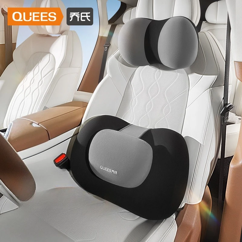 

Car Headrest Pillow Set Auto Lumbar Waist Support Memory Foam Seat Neck Protective Cushion Accessories for Office Home Car