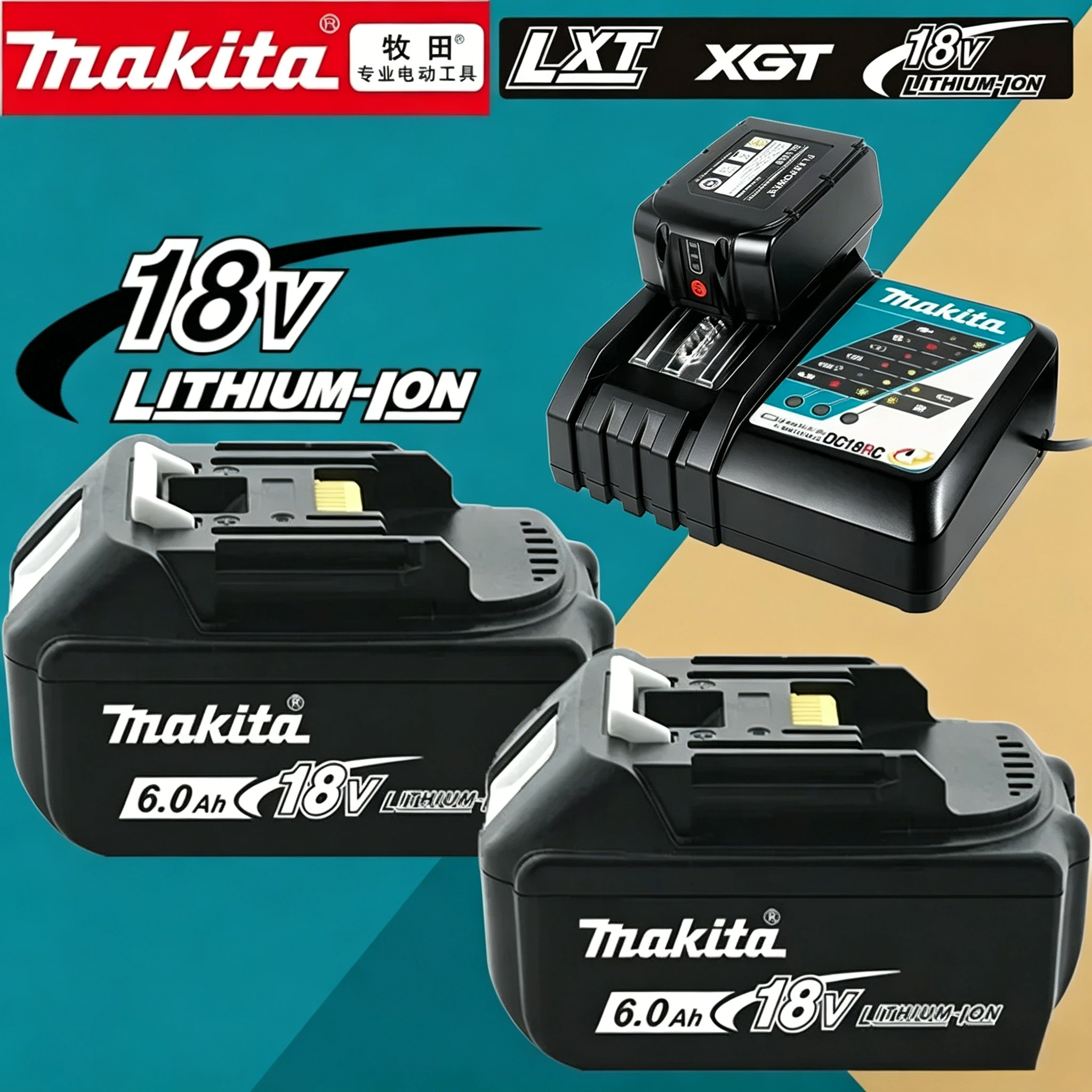 

newMakita 18V High Safety Standard Lithium Ion Battery.With Over-discharge.Over-current.Over-temperature.Multi-protection System