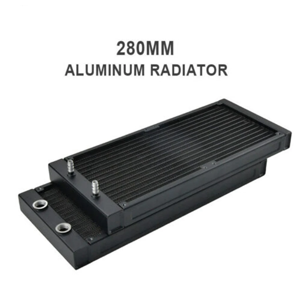 280mm Radiator Aluminum Heat Sink Black Computer Water Cooling Systems DIY