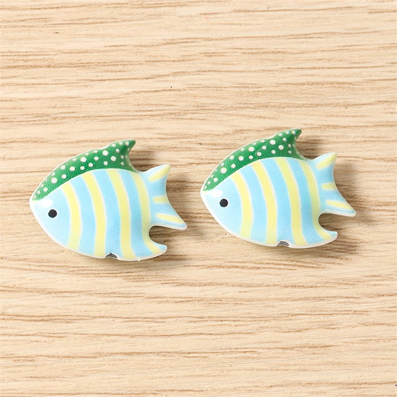 5 Stück 20 x 17 mm niedliche lose Fisch-Abstandsperlen für die Schmuckherstellung, DIY-Armbänder, Halsketten, Ohrringe, handgefertigtes Kunsthandwerk, Zubehör – Detail 5
