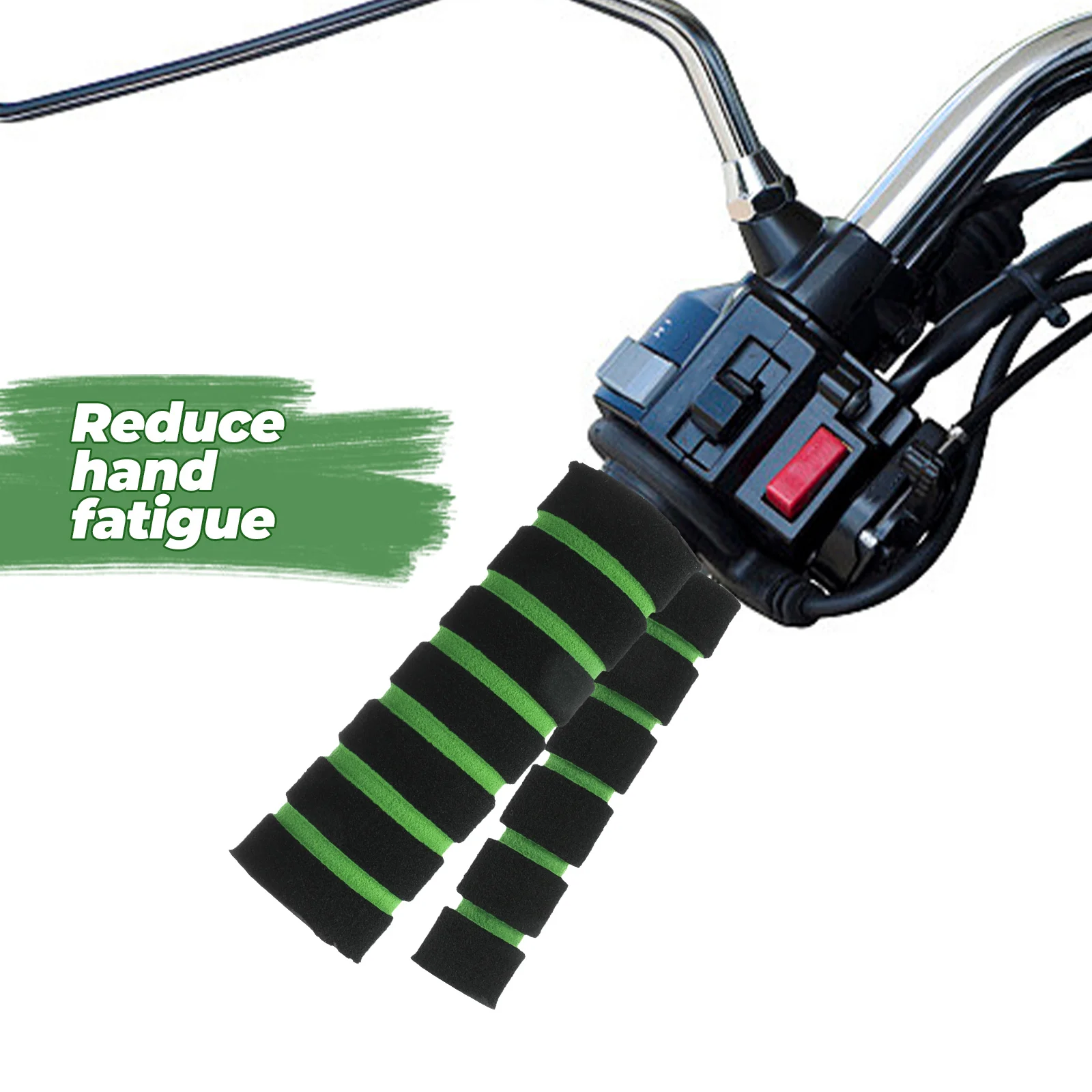 

4 Pcs Handlebar Mountain Bike Handlebar Grips Grips Shockproof Anti Slip Cover for Mountain Bike Motorcycle Green Color