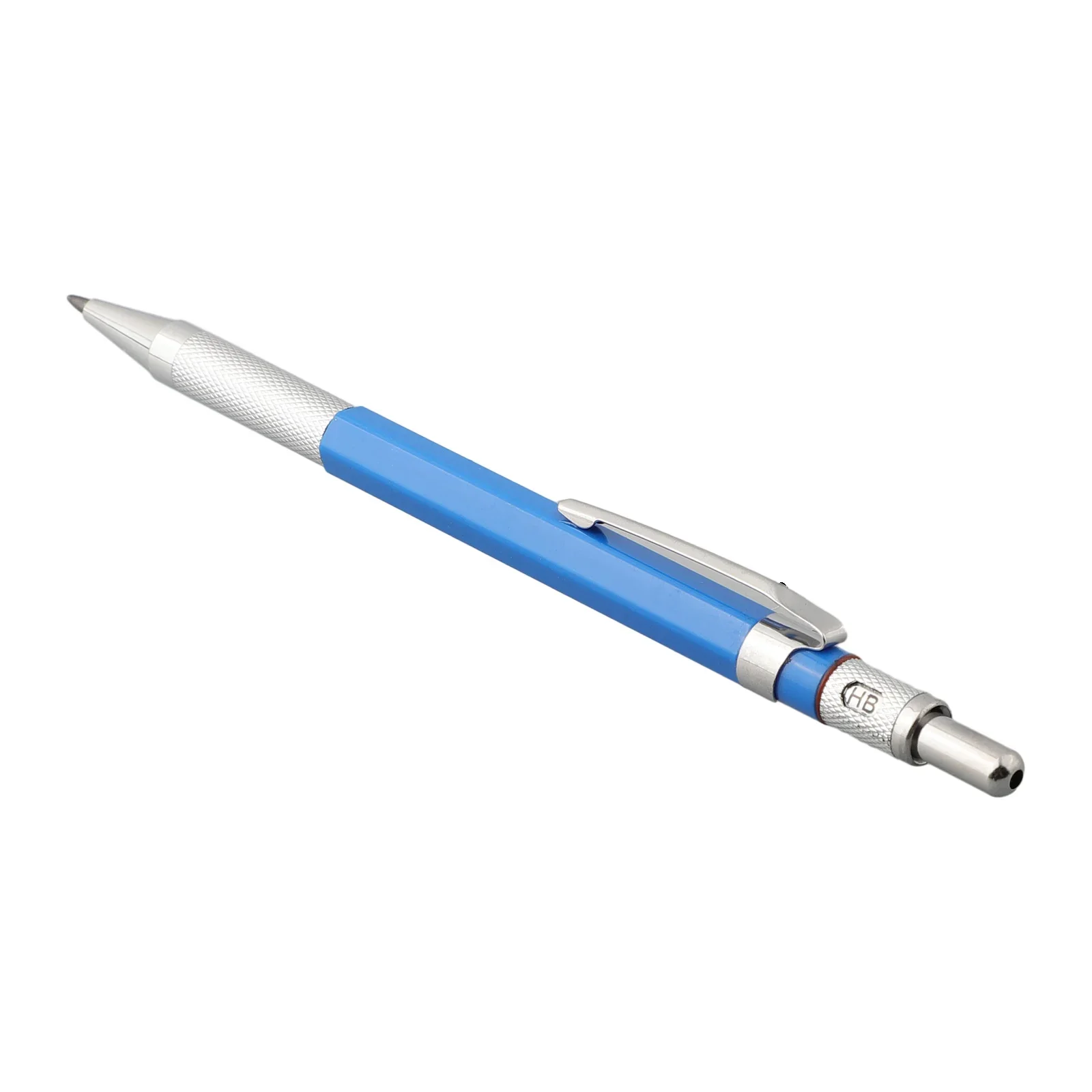 13pcs Metal Markers Pen Refills With 12 Refills Accessories Auto Tracing Pencils Blue Carpentry Pens Equipment
