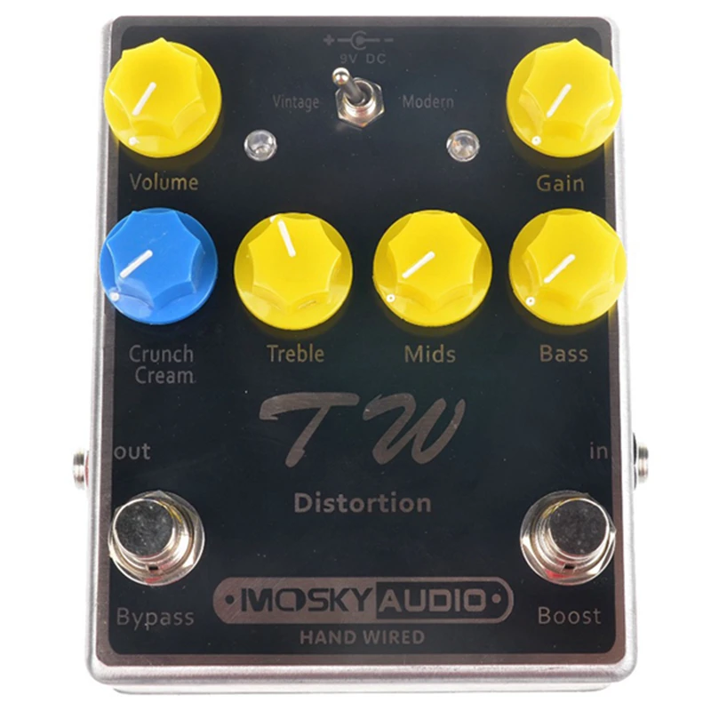 Imagem -03 - Moskyaudio Processadores de Efeitos tw Distortion Efeito de Guitarra Pedal Guitarra Guitarra Elétrica Clipe Baixo Musical Tremolo Música