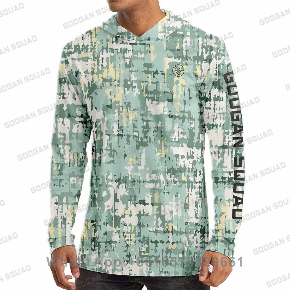 GOOGAN SQUAD UPF 50+ Sun Protection Long Sleeve Hoodie Shirt SPF/UV T-Shirt for Running Fishing Hiking Workout Shirt view 2