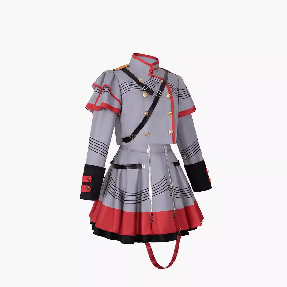 Anime Kasane Teto Cosplay Anime Vtuber Kostüm Synthesizer V Teto Perücken Outfit Uniform Halloween Party Kleidung für Frauen