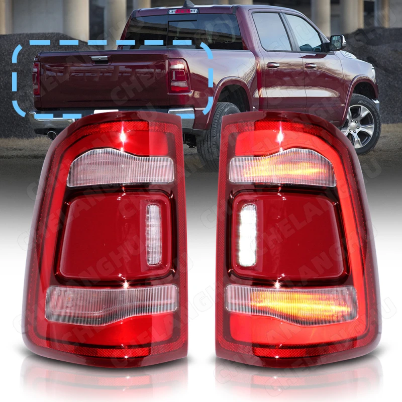 

1Pair LED Tail Rear Lamp light For Dodge RAM 1500 2019 2020 2021 Car accessories Stop Brake Lamp Turn Signal 11Pin Taillight