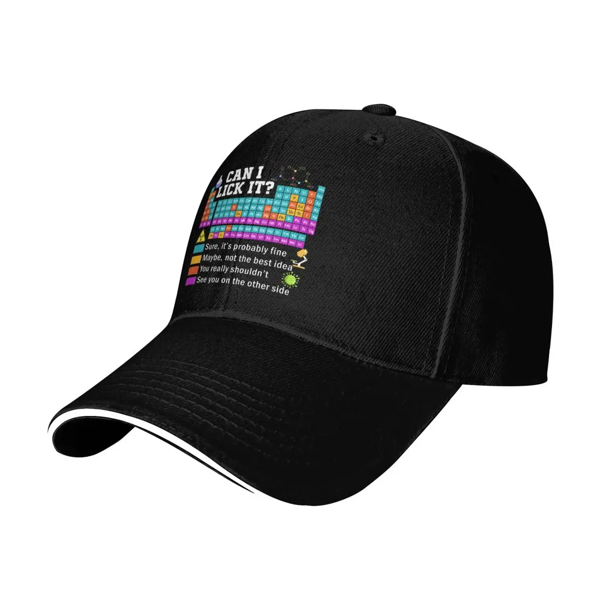 Baseball Caps Can I Lick It Periodic Table Awesome Graphic Unisex Outdoor Summer Hats