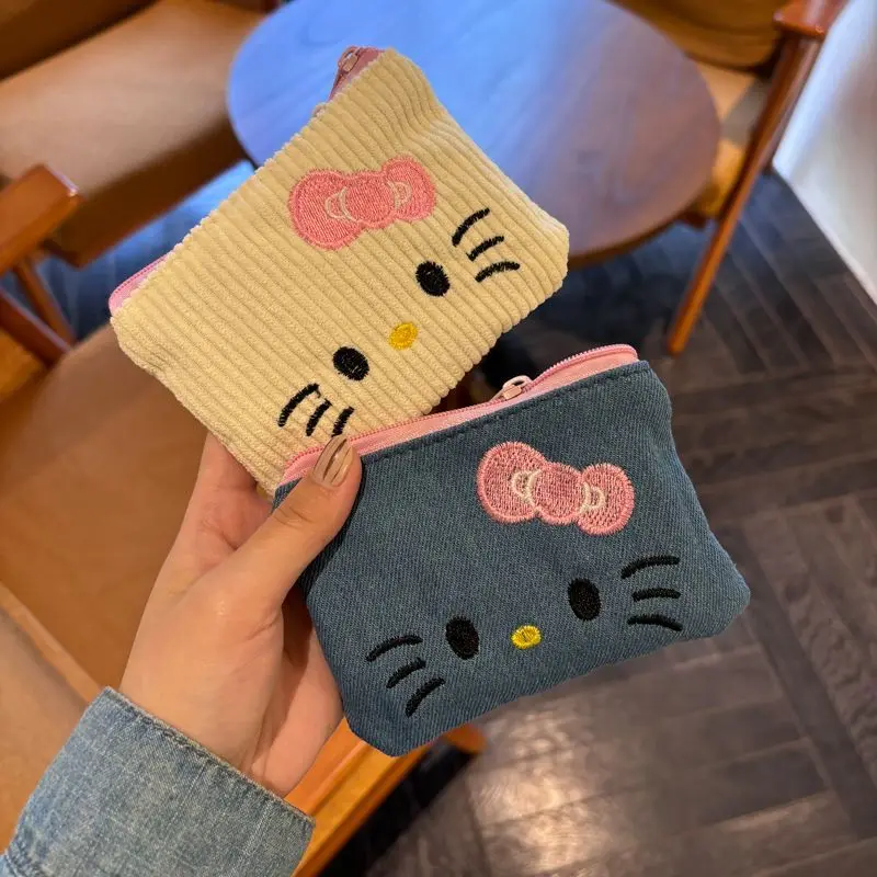 

hello kiity makeup coin wallet portable student going out with embroidery high-value storage bag travel embroidery women's bag