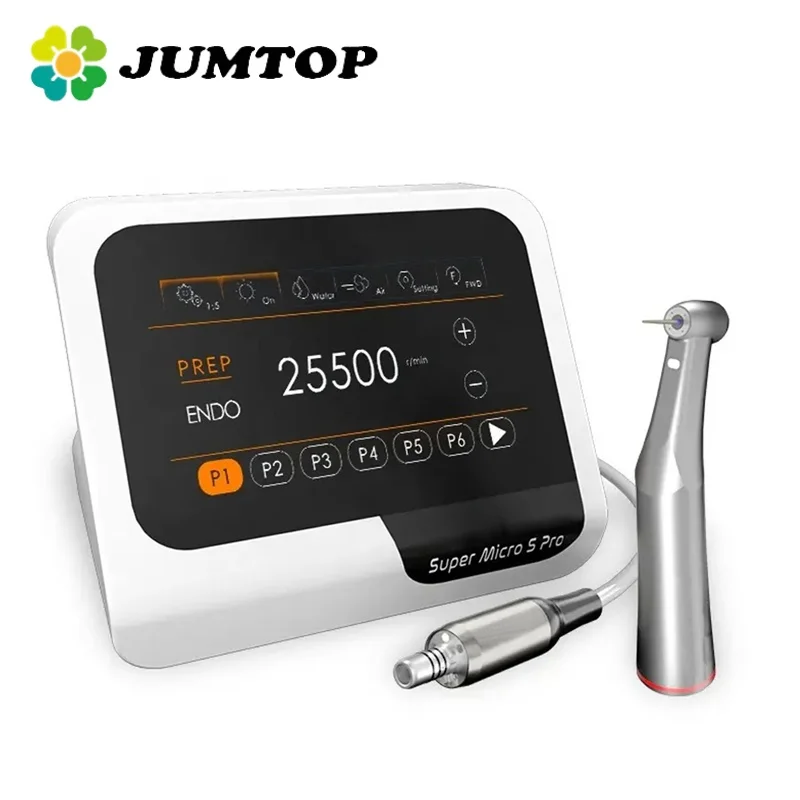 

JUMTOP Dental 2 In 1 Electric Micromotor Built In Endomotor System with 1:5 Fiber Optic Contra Angle Handpiece