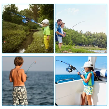 Kids Complete 1.2m/1.5m Spincast Fishing Kit 1
