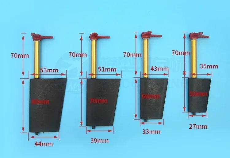 Timón de Dirección marina de nailon totalmente sumergido con brazo basculante, hoja de timón, altura de 50mm/60mm/70mm/80mm, recto/brazo L-Servo, barco RC