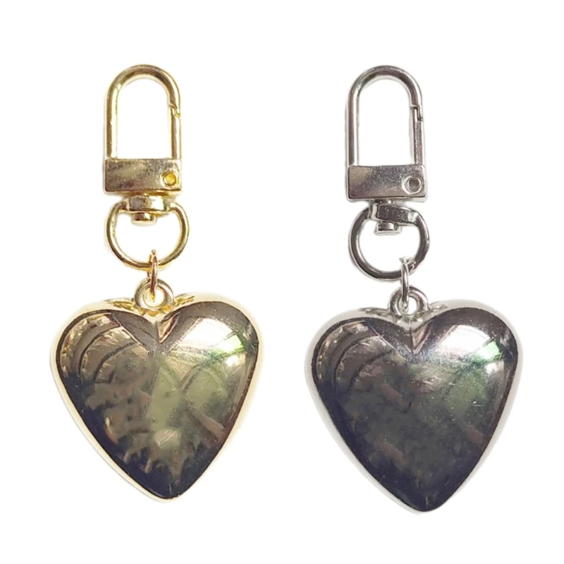 Fashionable Heart Keychain Pendant Heart Bag Pendant Fade Resistant Heart Keychain Charm Perfect for Party Daily Use D5QB