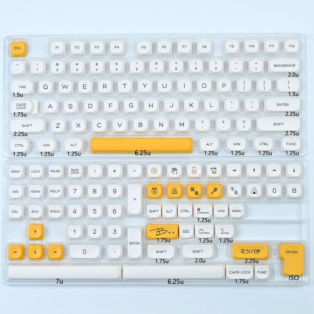 Kbdiy 138 Toetsen/Set Koa Profiel Mac Stijl Keycaps Pbt Russische Koreaanse Keycap Voor Mechanische Keyboard Gaming Retro Key Caps Gmk67
