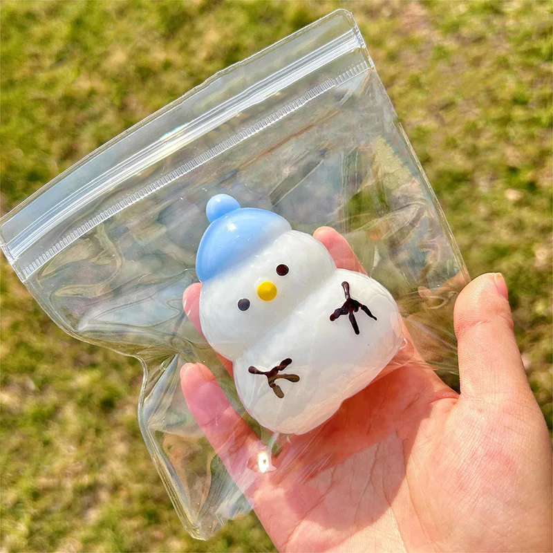 Śliczne śmieszne miękkie silikonowe błoto w dotyku świąteczne zabawki bałwanek powolne odbicie zabawka sensoryczna antystresowy wycisnąć Fidget zabawki prezenty dla dzieci