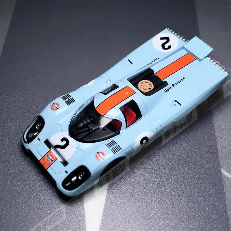 Sparky 1/64 Porsche Gulf Paint Gulf 917- #2 alloy model, children's collection of decorative toys, for children's holiday gifts.