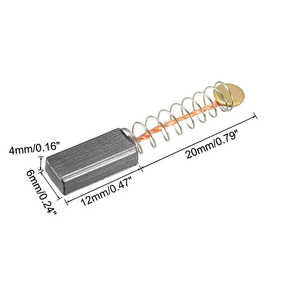 電動モーター用カーボンブラシ,高品質モーター用スペアパーツ,12mm x 6x4mm, 10個