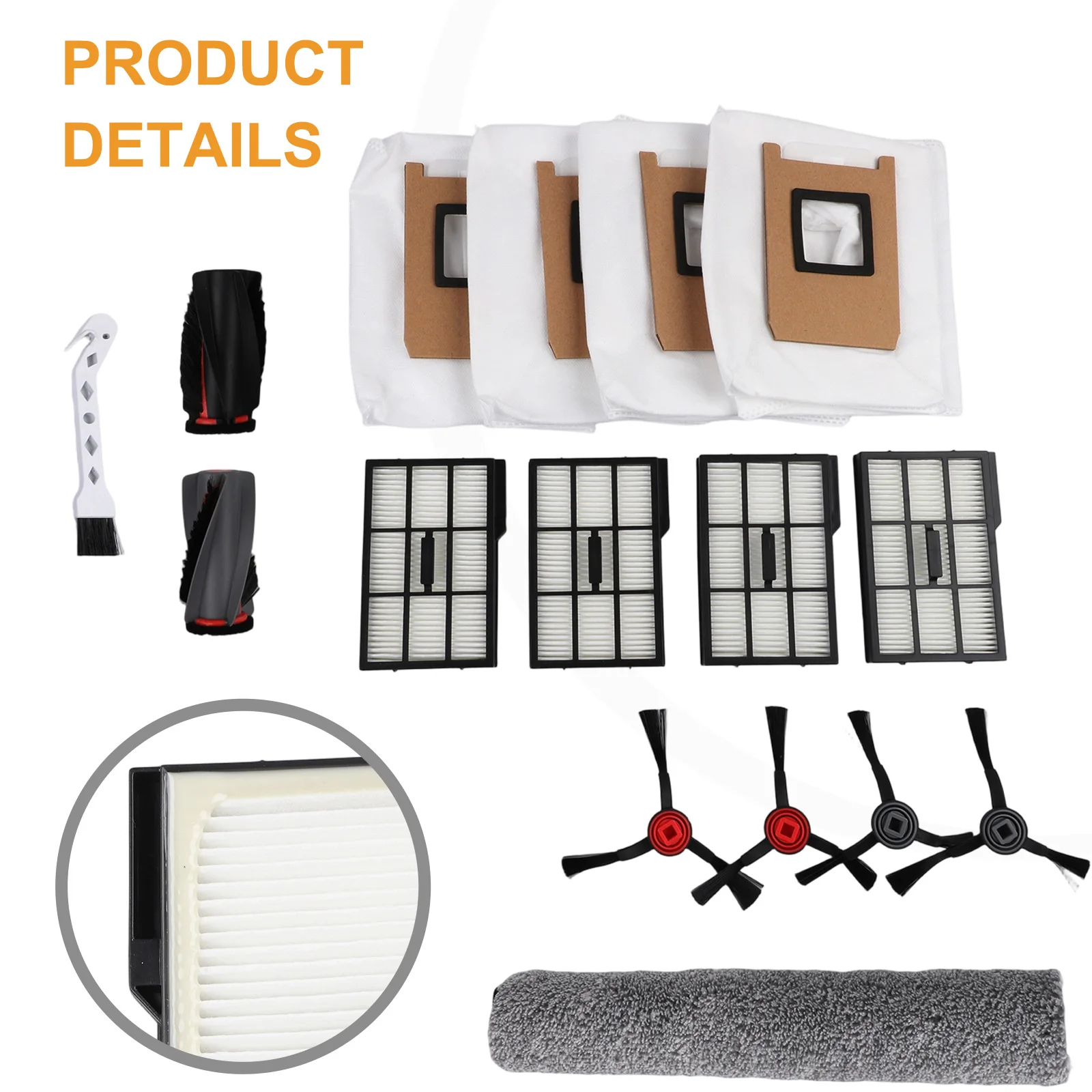 Dust Bag Collection Replacement Parts for Kit For Home for Cleaning As Shown Accessory Kit Cleaning Brush Dust Bags Filters