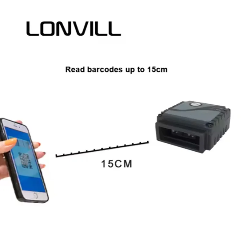 LONVILL Qr Code Scanner Android 2D Barcode Scanner IP67 For Sale,wireless Bar Code Scanner With USB RS232