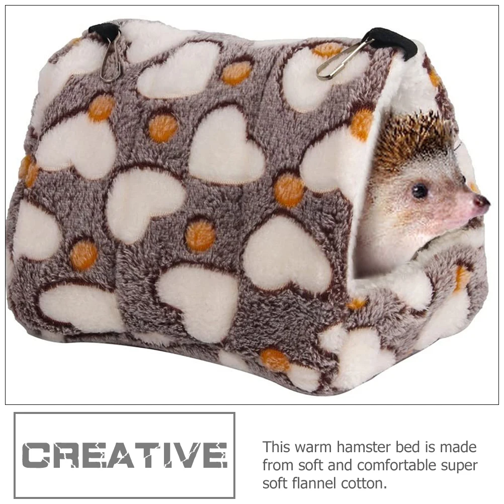 

Warm Hanging House Small Animal Hammock Soft Flannel Cotton Hamster Guinea Pig Rat Bedding Reusable Easy Cage