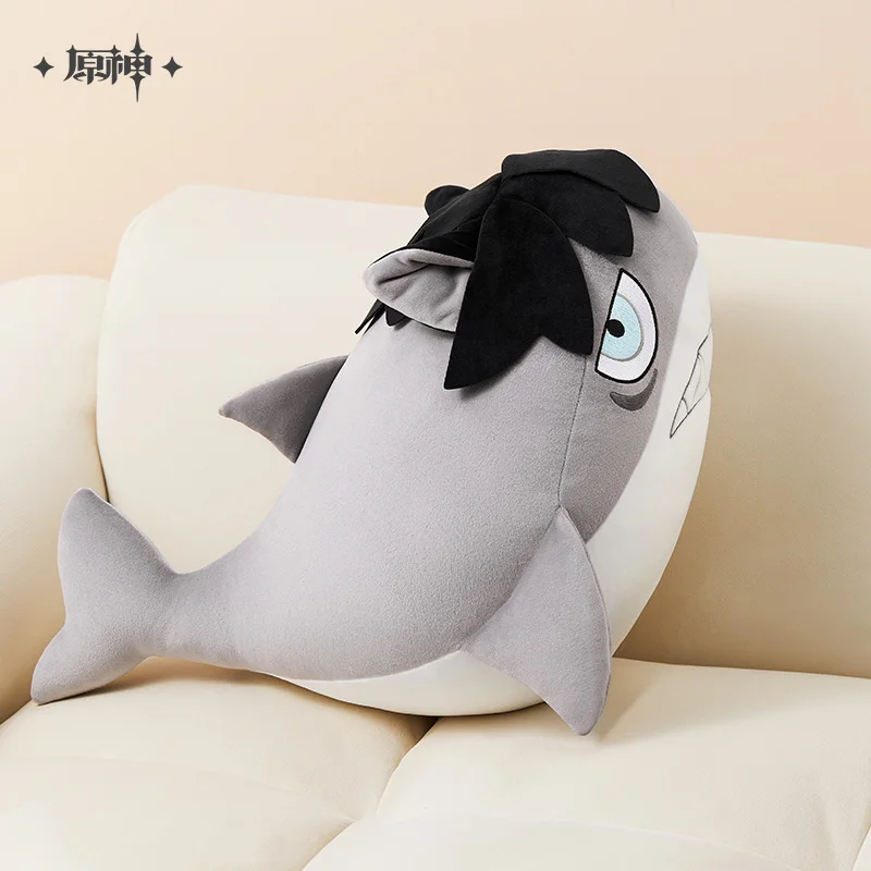 Official Wriothesley Shark Doll Genshin Impact Teyvat Stuffed Soft Plushies Plush Cotton Doll Clothes Pillow Cushion Anime Toy K