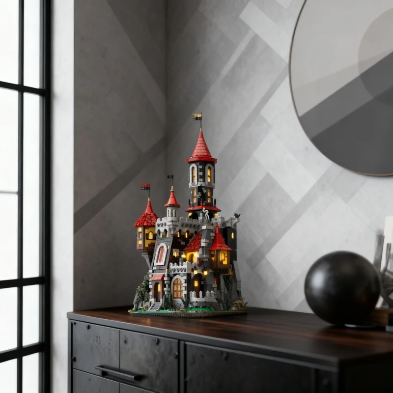 

3995 деталей MOC: Модель Замка Лорда-Летучей Мыши, конструктор, подарок, креативный коллекционный декор, премиум-класс, для взрослых и детей, для дома и офиса