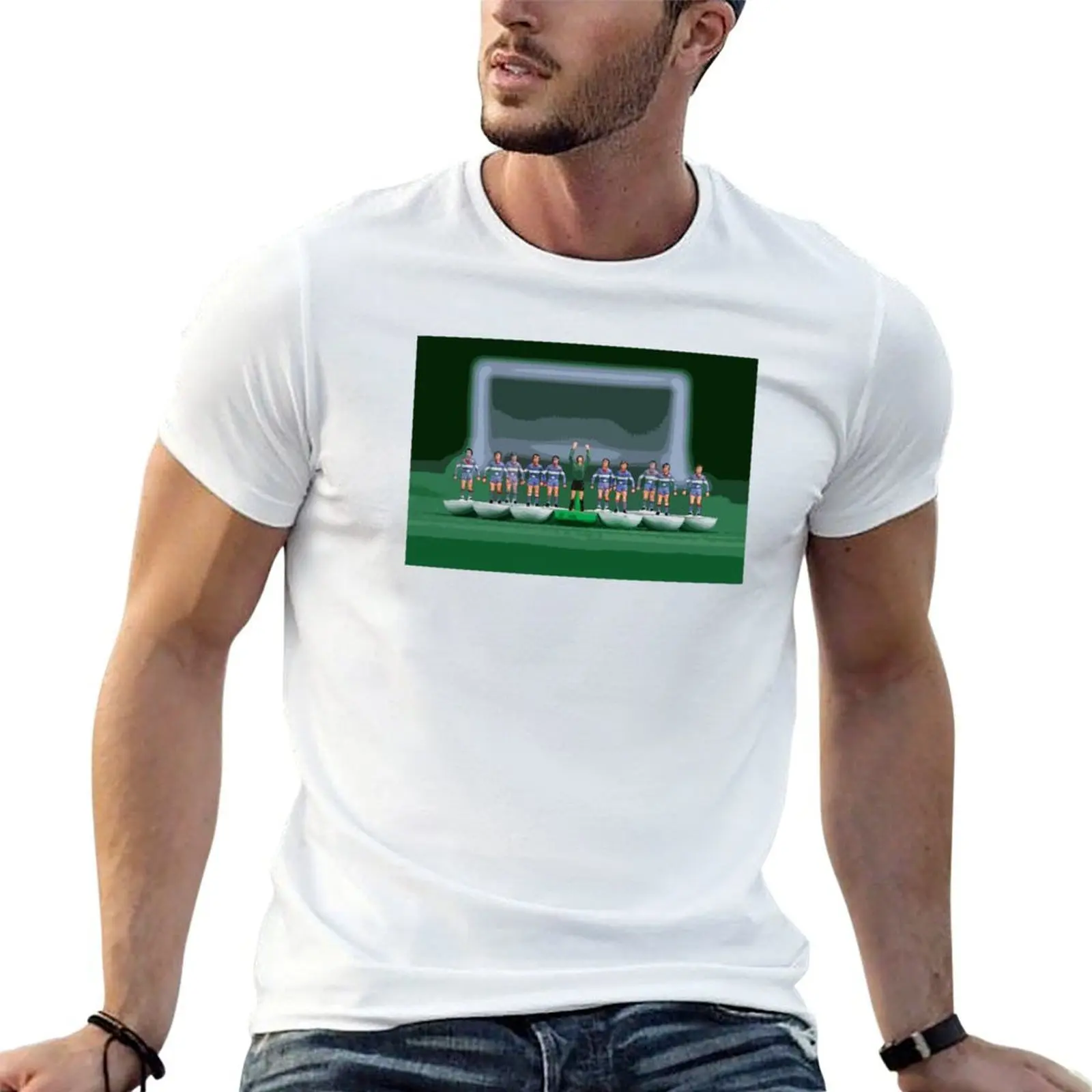 Camiseta da equipe Fiorentina subbuteo, camiseta de algodão 100%, camiseta de designer, camiseta com estampa personalizada