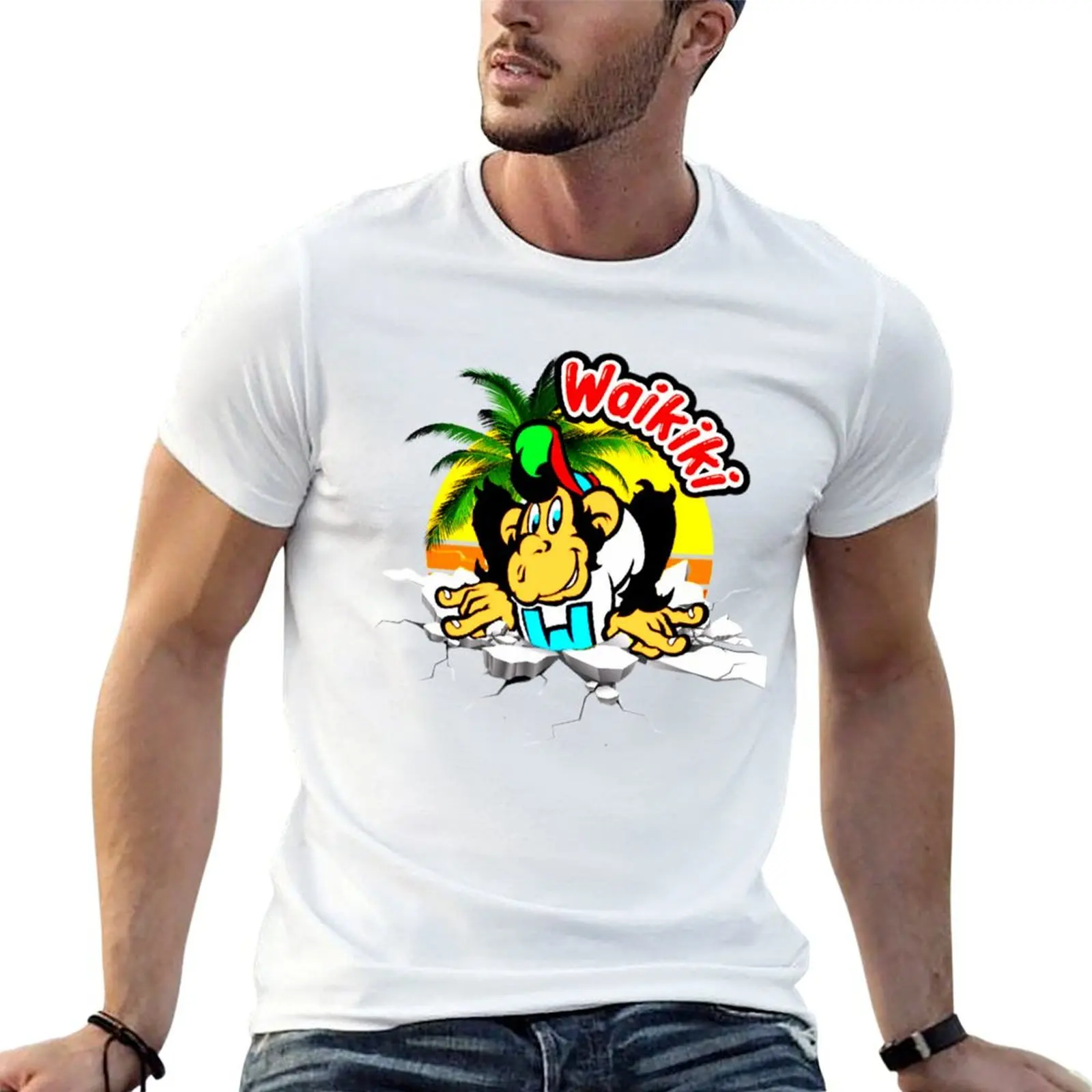 Waikiki, friends T-Shirt Sports Casual Breathable Tee Shirt