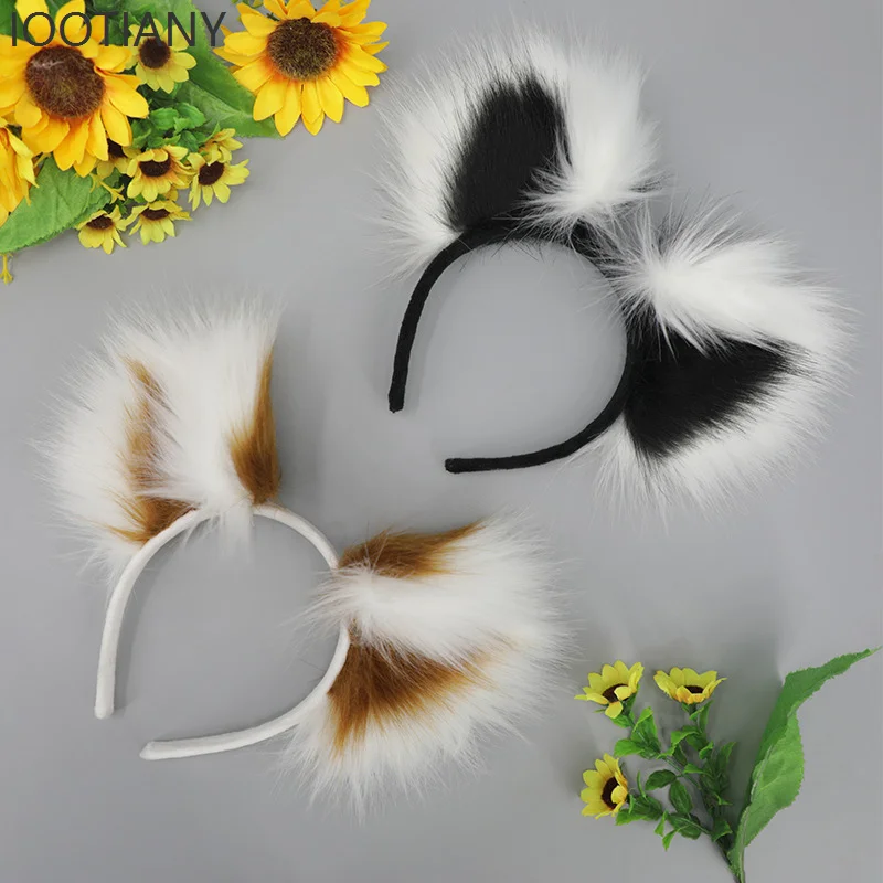 Ensemble oreilles et queue en fausse fourrure, bandeau oreilles de renard, queue d'animal, accessoires de Costume d'halloween, bandeau Anime, accessoires de Cosplay, nouvelle collection