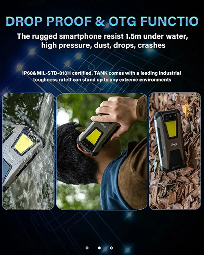 Unihertz TANK 22000 mAh Wytrzymały smartfon Android 12 Telefon komórkowy Night Vision 108 MP G99 8 GB 12 GB 256 GB Telefon komórkowy