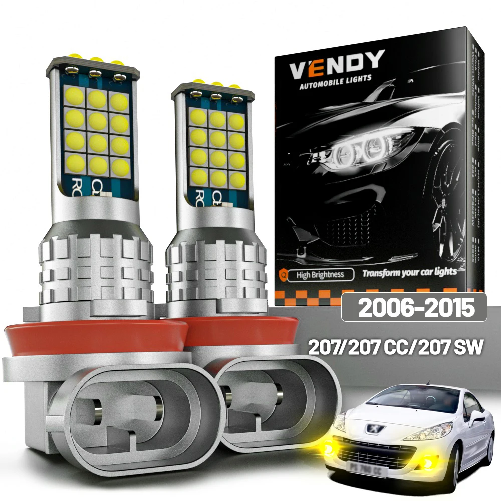 2 Stück LED-Nebelscheinwerfer für Peugeot 207 CC SW 2006-2015 2007 2008 2009 2010 2011 2012 2013 2014 Canbus Zubehör