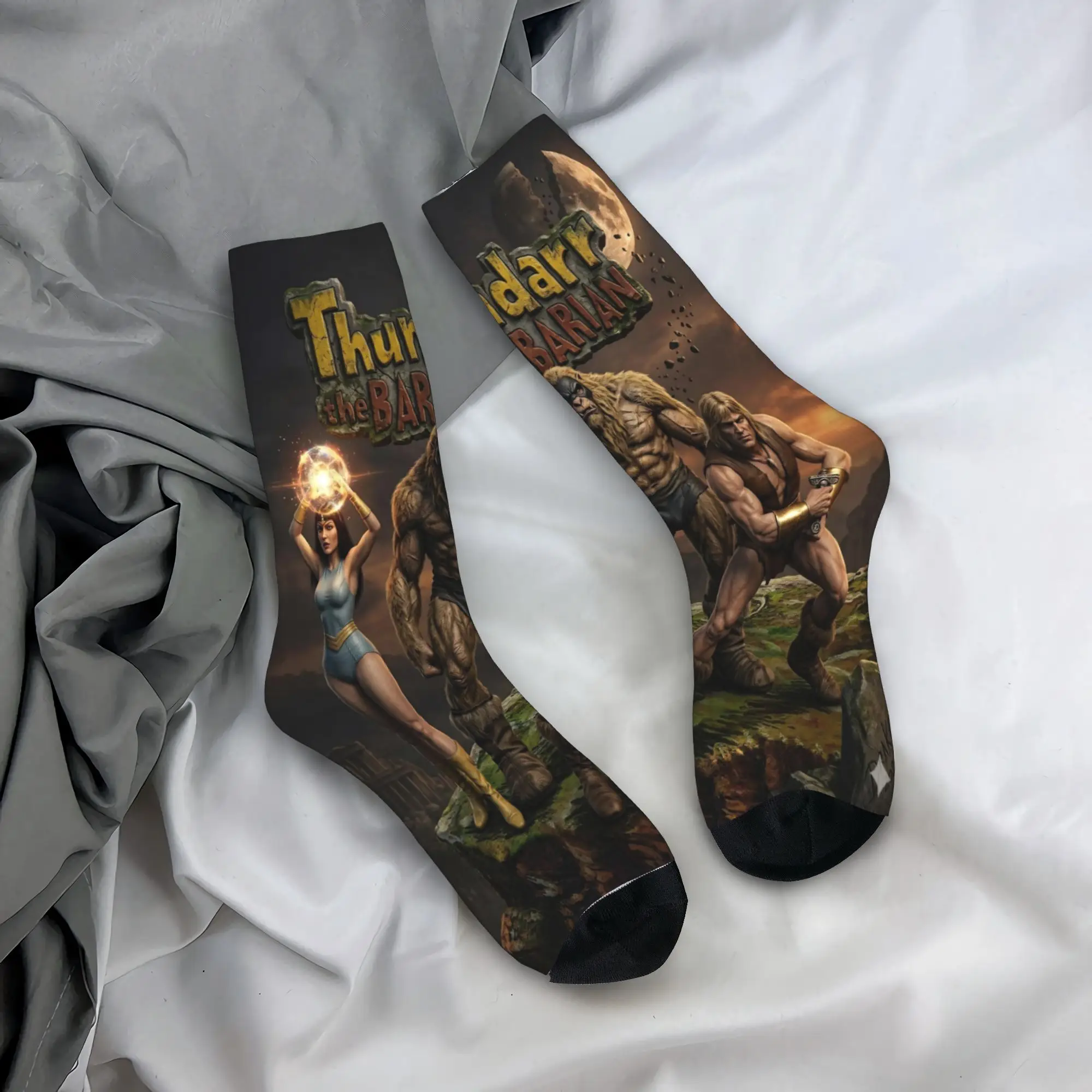 Unisex Thundarr The Barbarian Socks Comfortable Casual  Socks Crazy Accessories Middle Tube Stockings Little Small Gifts