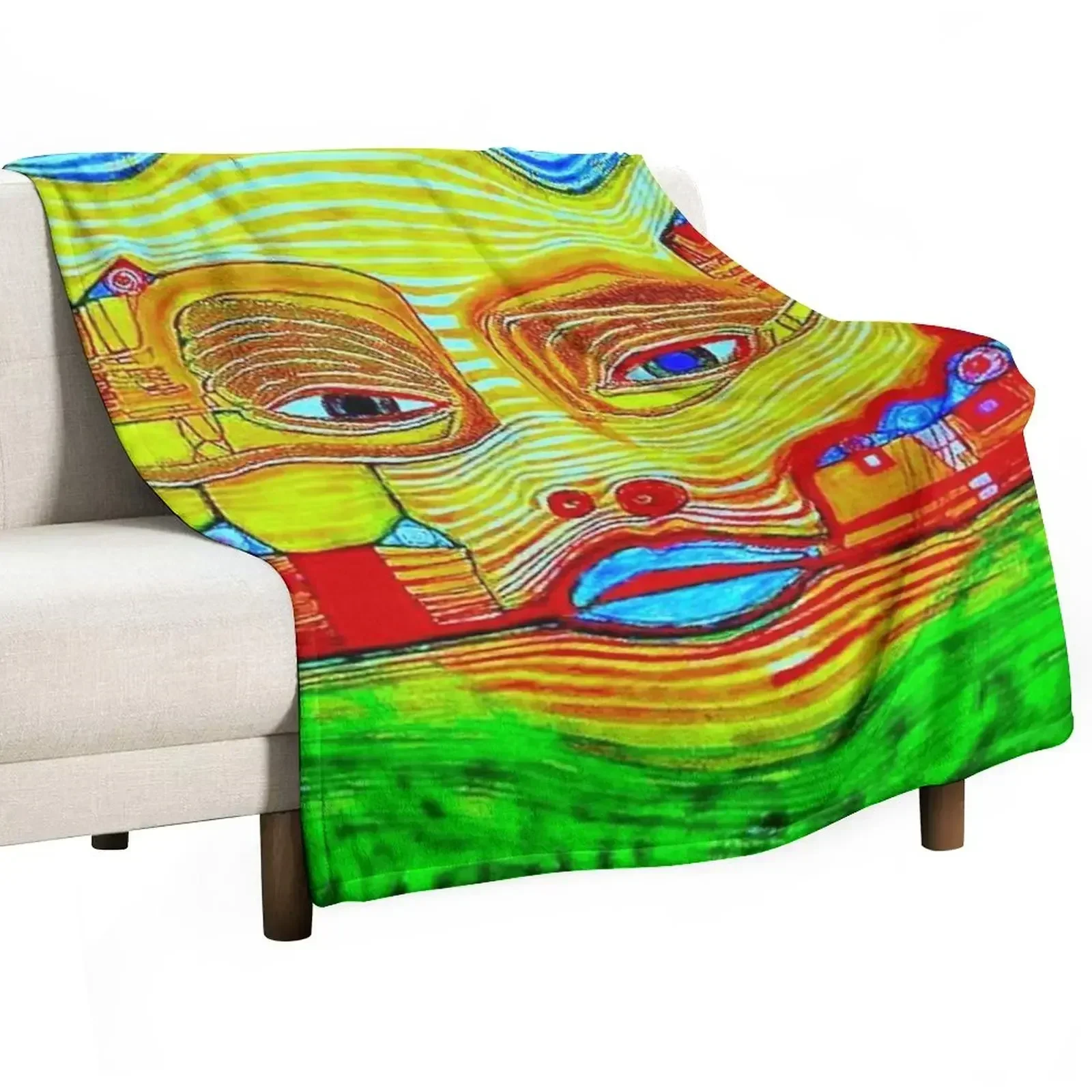 Irinaland neon Throw Blanket Luxury Throw for sofa bed plaid warm for winter Bed linens Nap Blankets