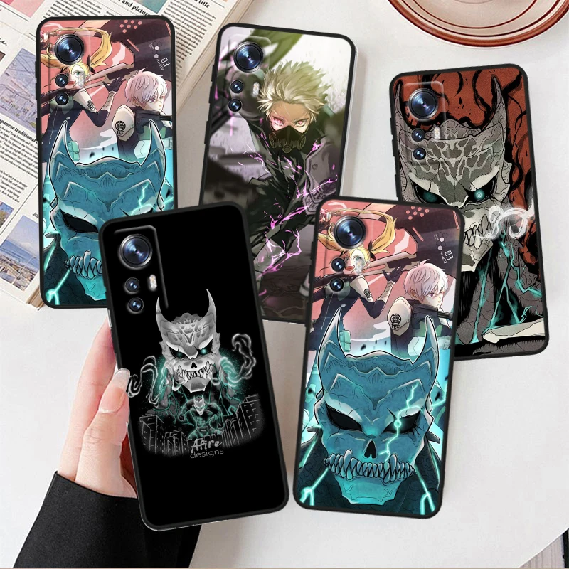 Kaiju-funda de silicona suave para Xiaomi Mi Note 10T 10S 10 9T 9 SE 8 CC9E A3 5G Lite Pro, Manga japonesa, color negro, No. 8