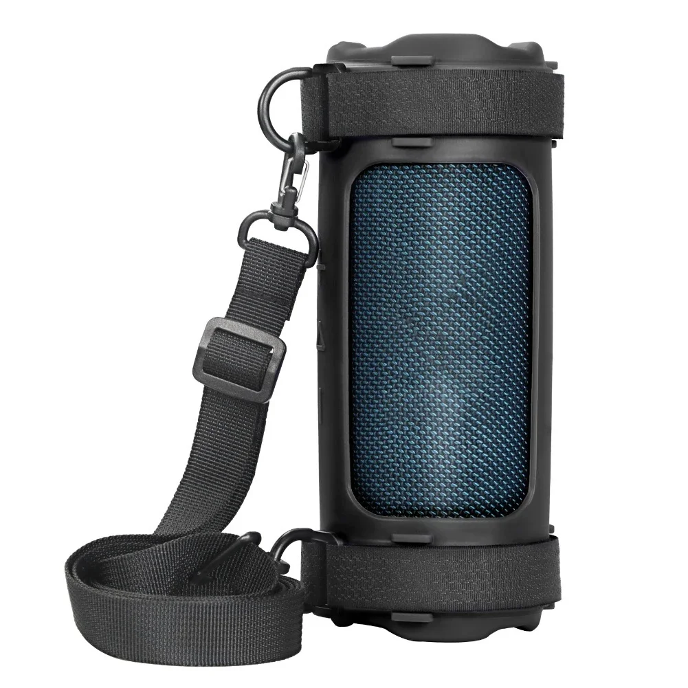 Funda de silicona para JBL Flip 7, portátil a prueba de caídas con correas correa de fijación para bicicleta 7,8*3*3 pulgadas funda de silicona correa de consumo Electro